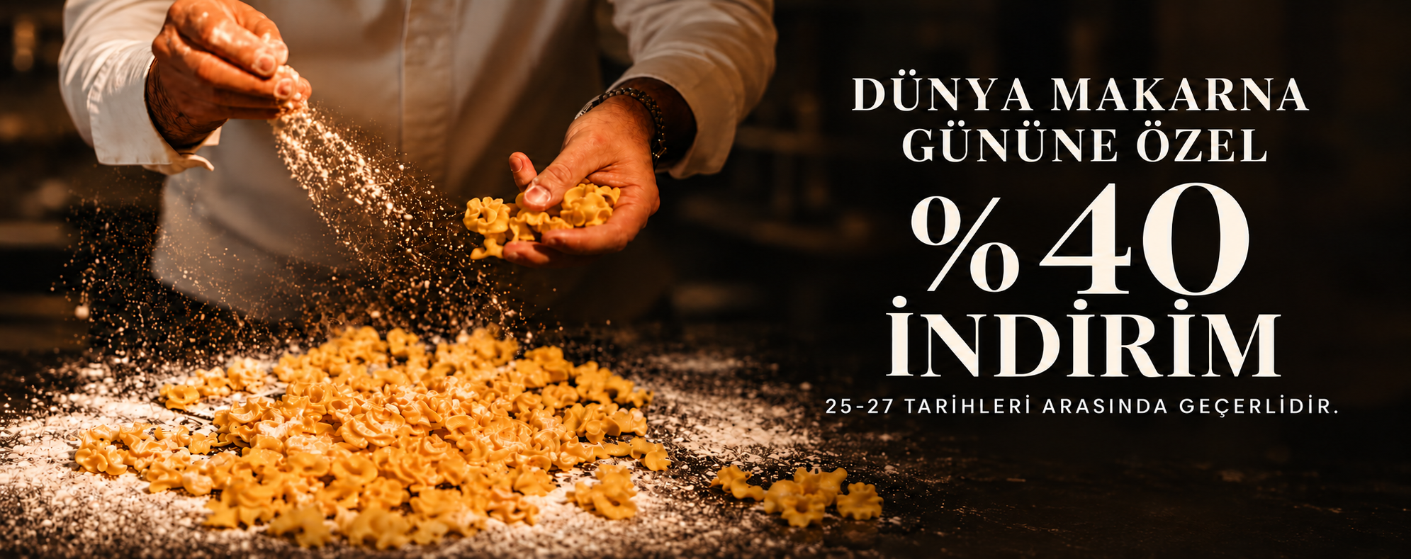 Makarnalarda %40 İndirim!