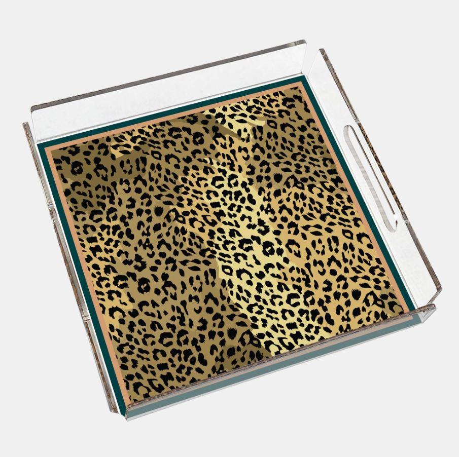 Leopard 40x40 Akrilik Tepsi