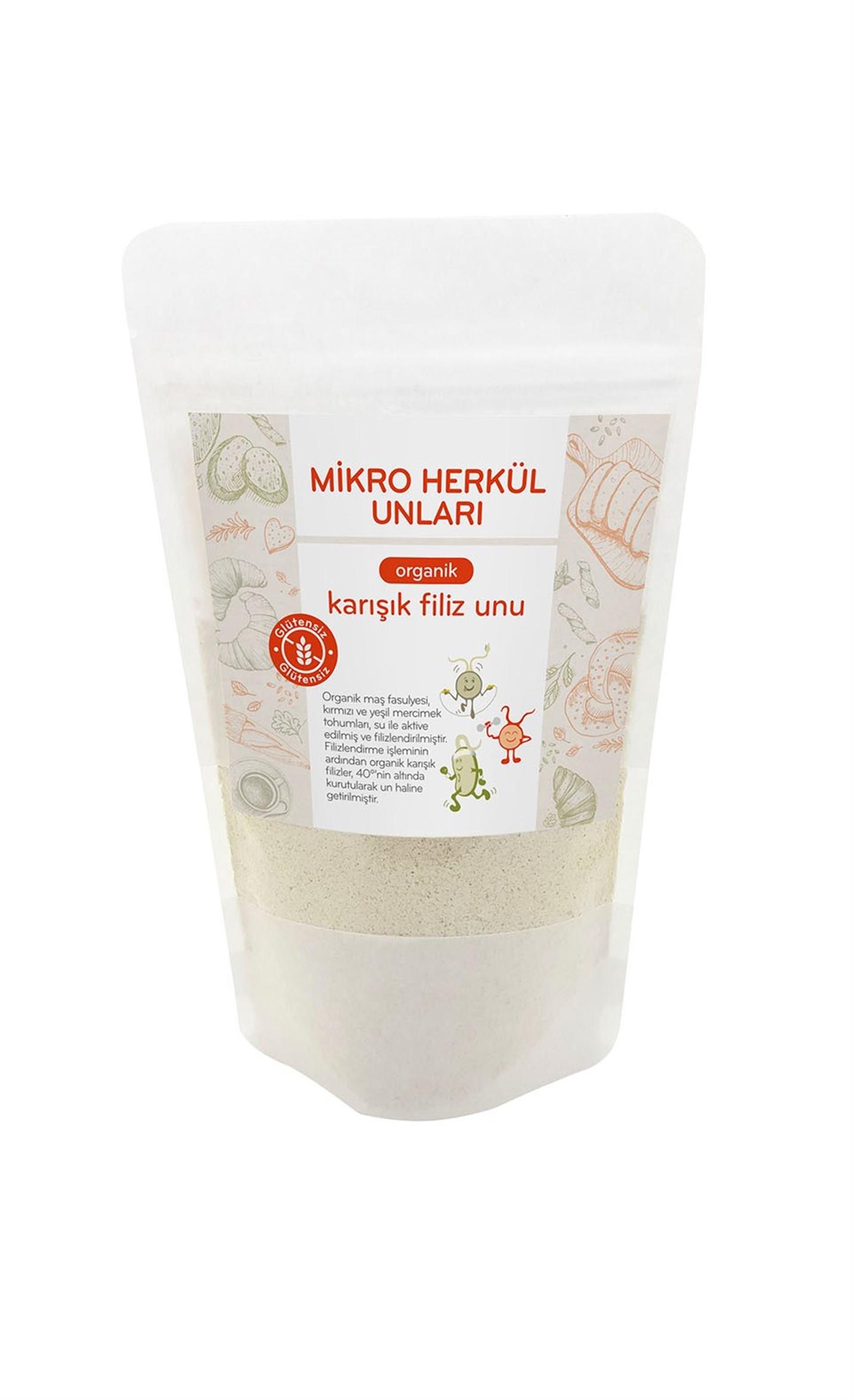 Mikro Herkül Unları Organik Karışık Filiz Unu 250Gr (Glutensiz)