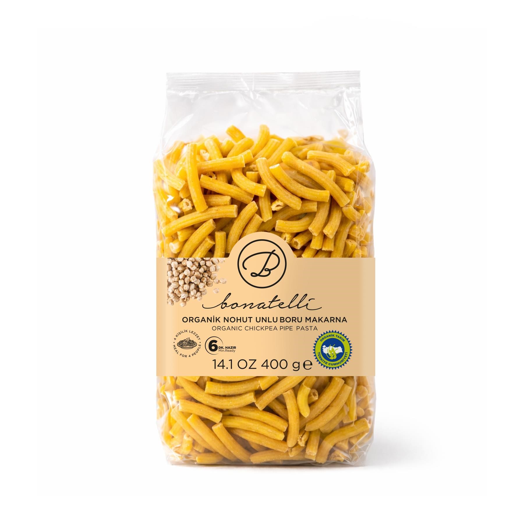 Organik Nohut Unlu Boru Makarna 400 G