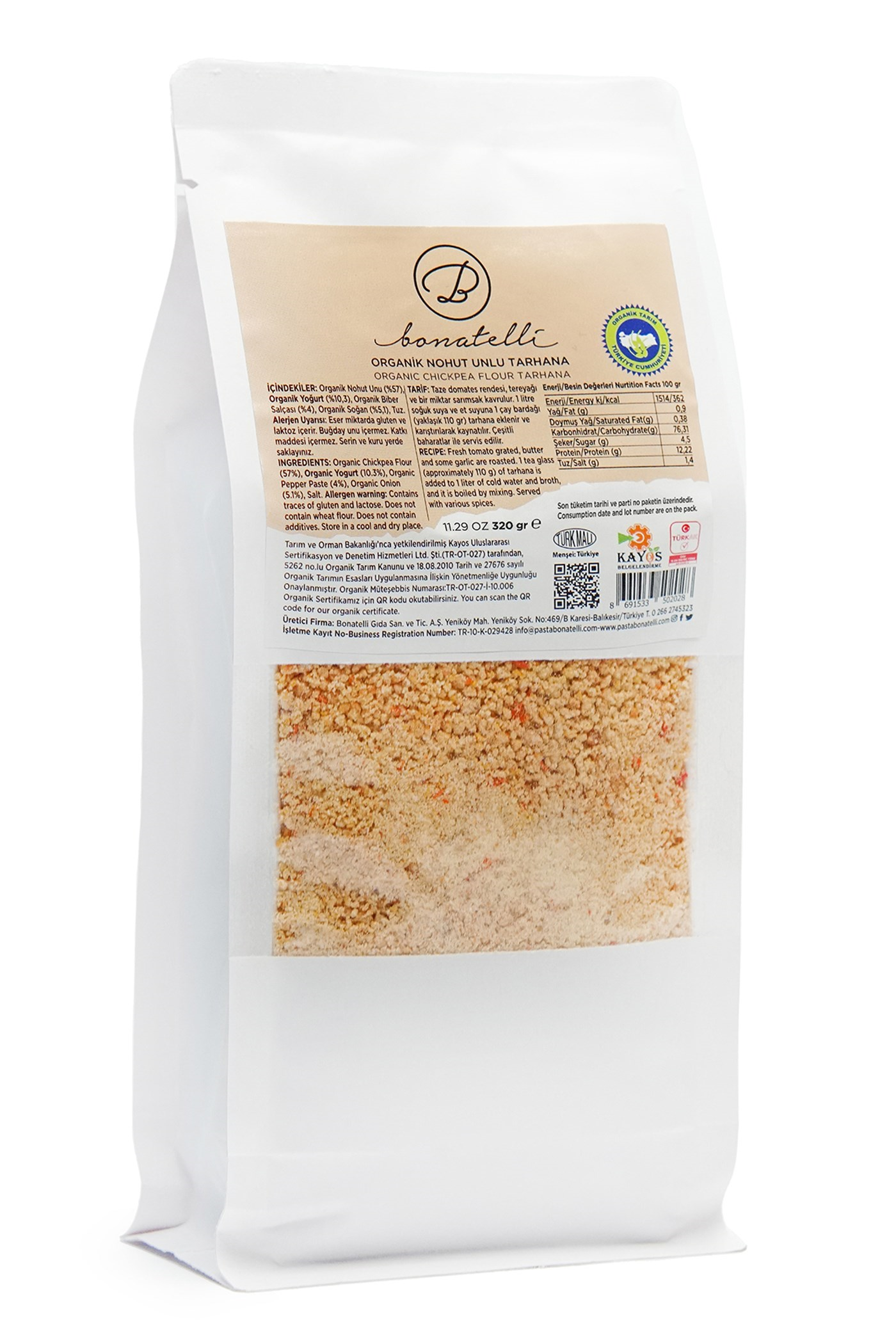 Organik Nohut Unlu Tarhana 320 G