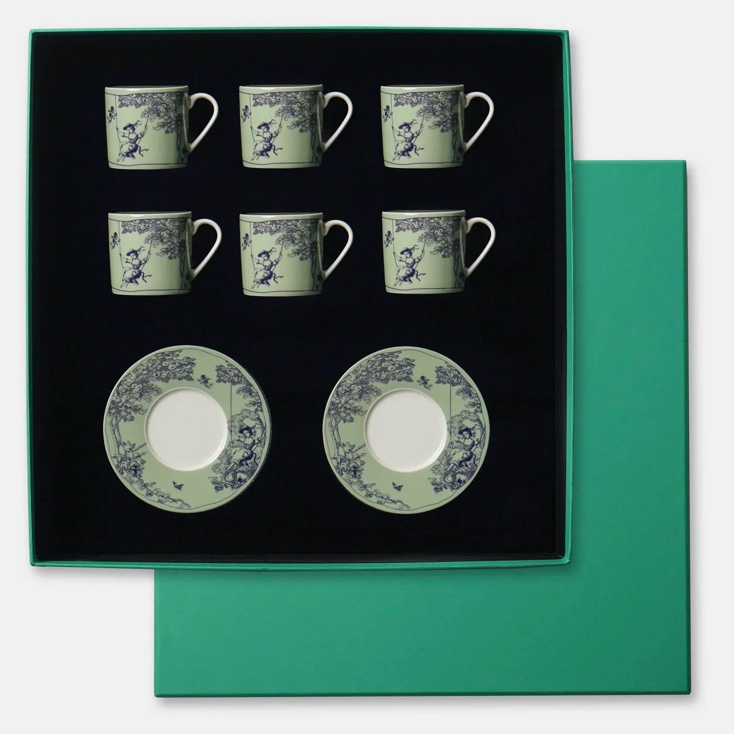 Timeless Collection Yeşil 6'lı Çay Fincanı