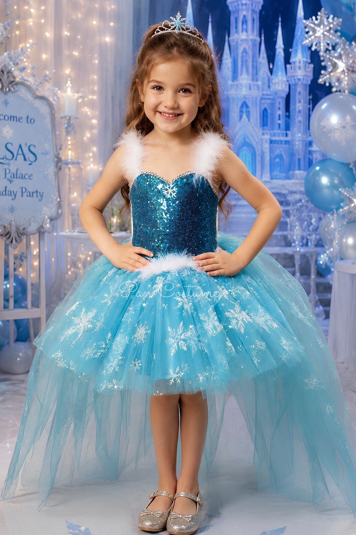 Elsa Kostümü Mini Kuyruklu
