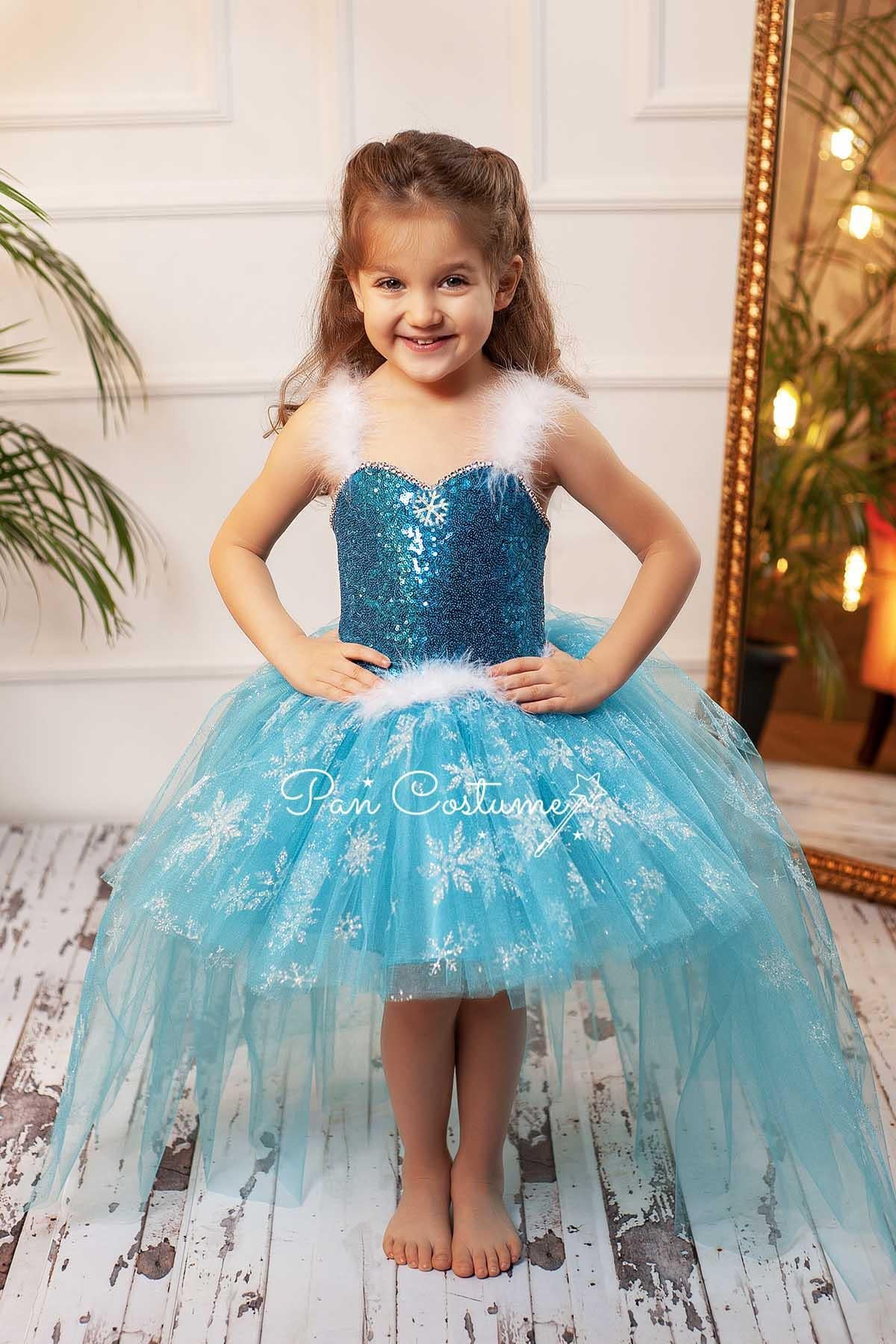 Elsa Kostümü Mini Kuyruklu