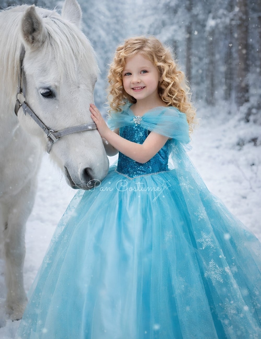 Frozen Elsa Tarlatanlı Kostüm