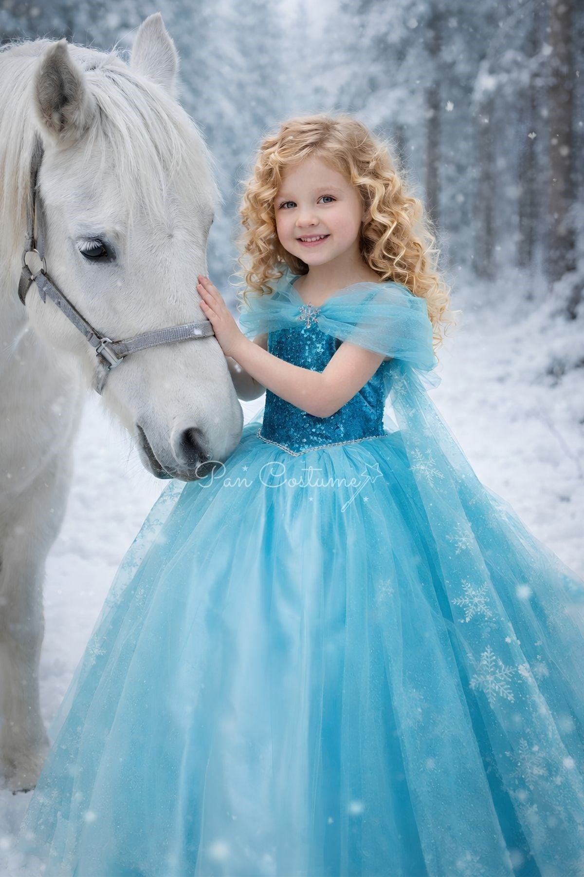 Frozen Elsa Tarlatanlı Kostüm
