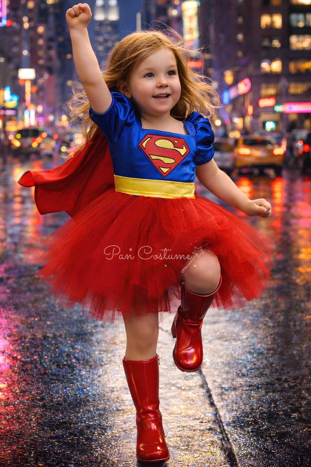 Super Hero Dc Girl Kostümü Kırmızı