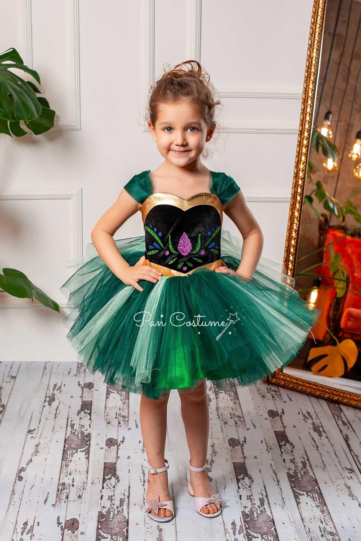 Prenses Anna Kostümü Mini Etekli