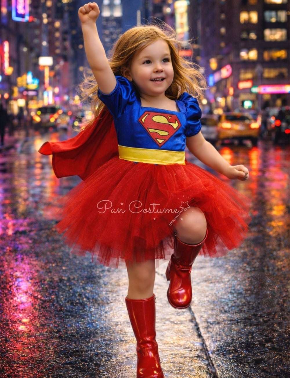 Super Hero Dc Girl Kostümü Kırmızı