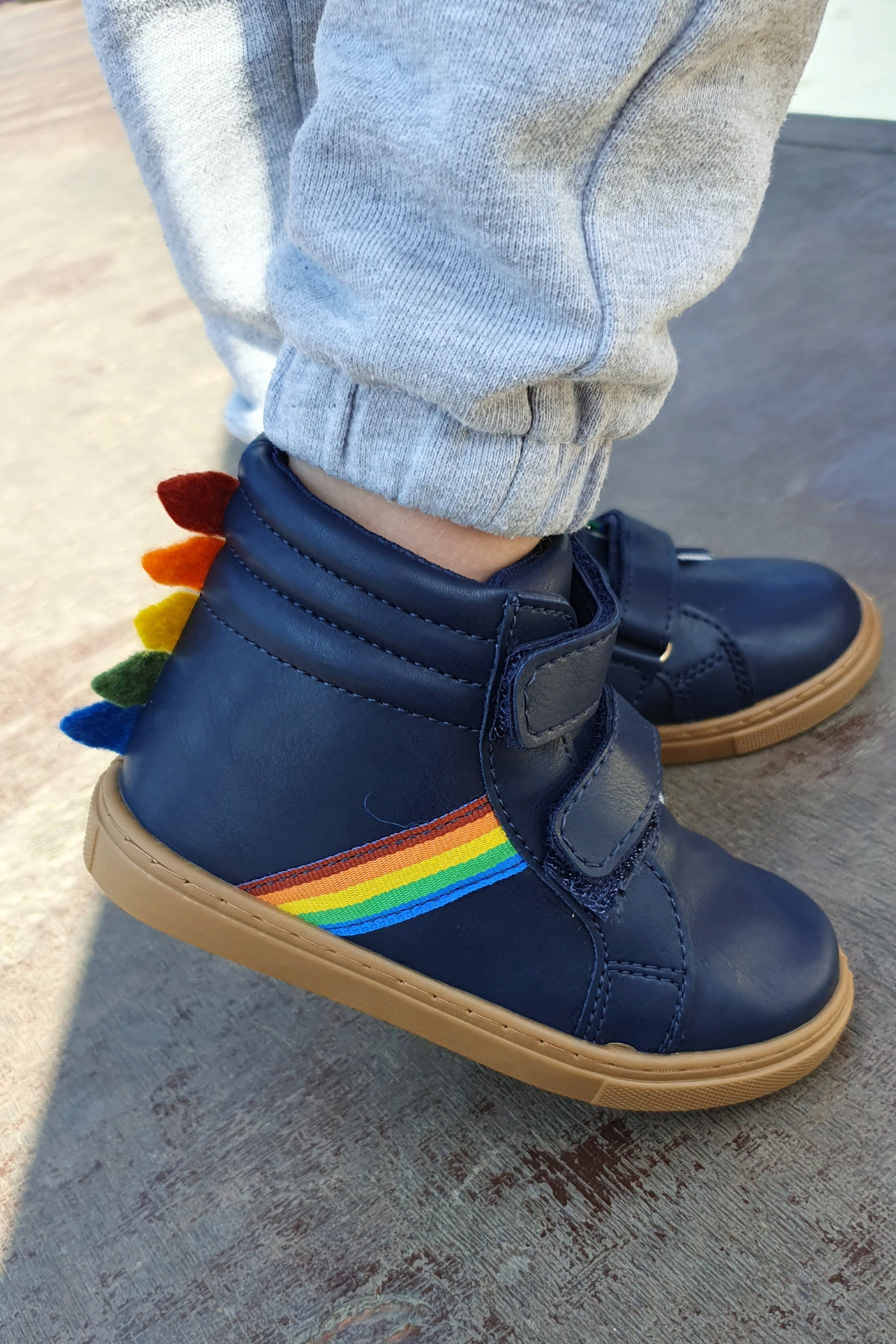Dinozor Lacivert Cırt Cırtlı Erkek Çocuk Günlük Sneaker Spor Ayakkabı-S-1004