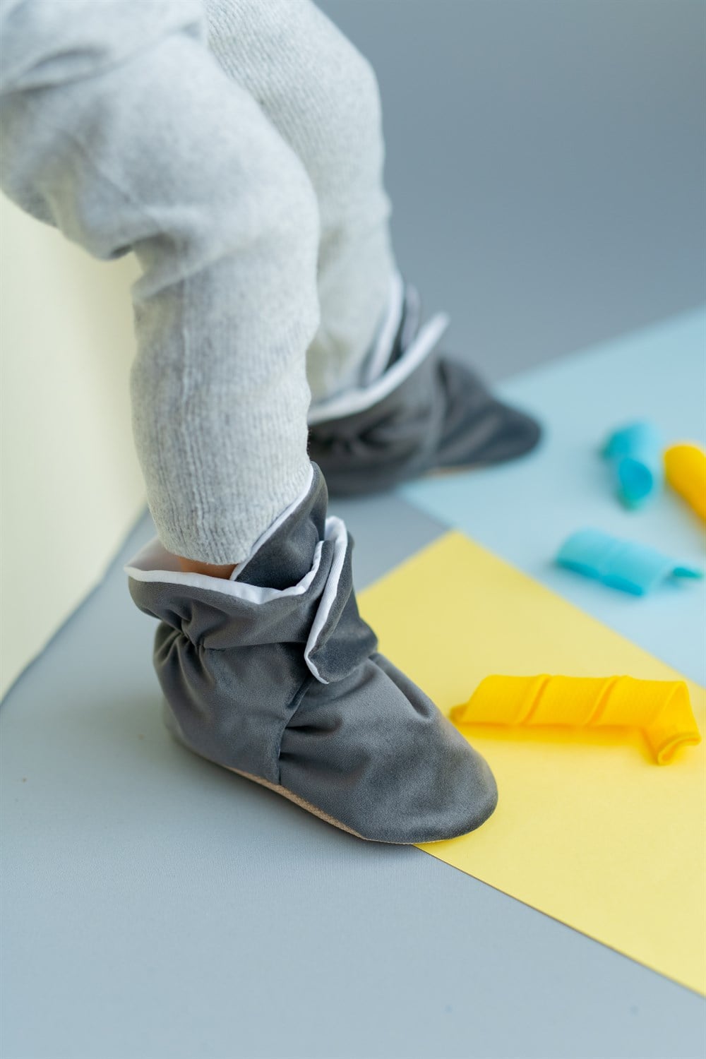 FİRST STEP ÇITÇITLI PATİK  KADİFE-Antrasit/Anthracite-F-870