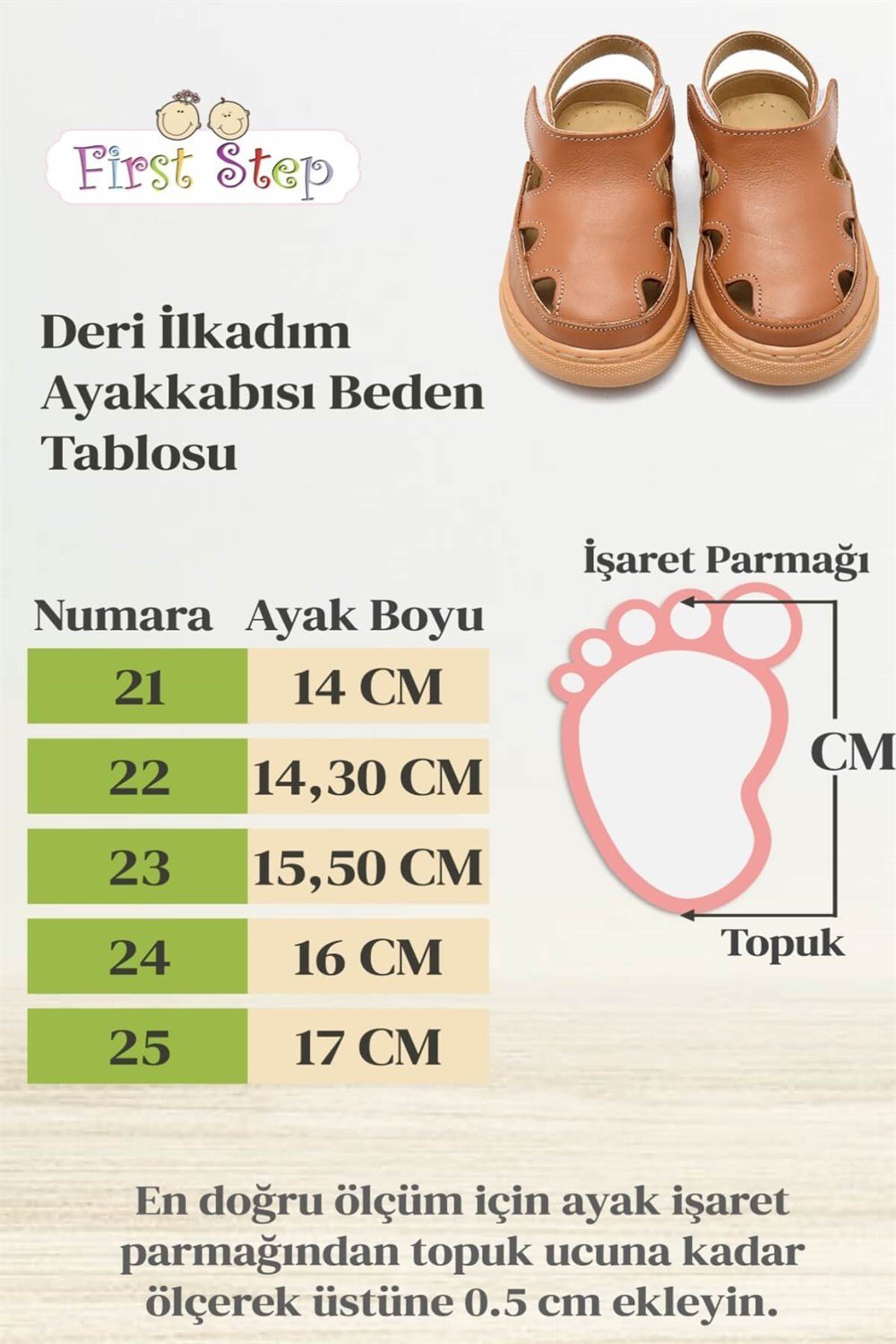 Hakiki Deri Çocuk  Sandalet Hardal Sarı D-466