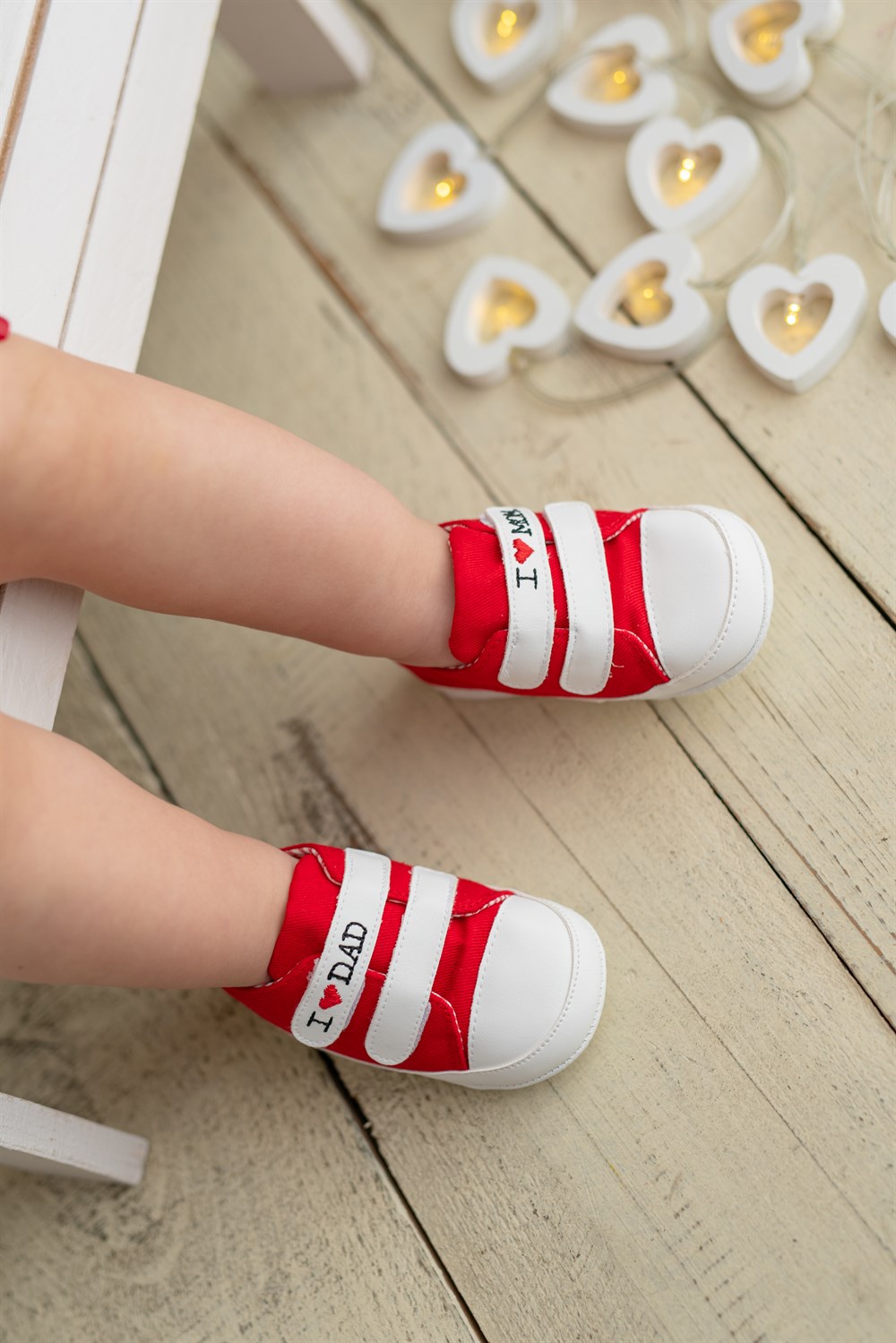 I Love Mom and Dad Patik Kırmızı G-2287