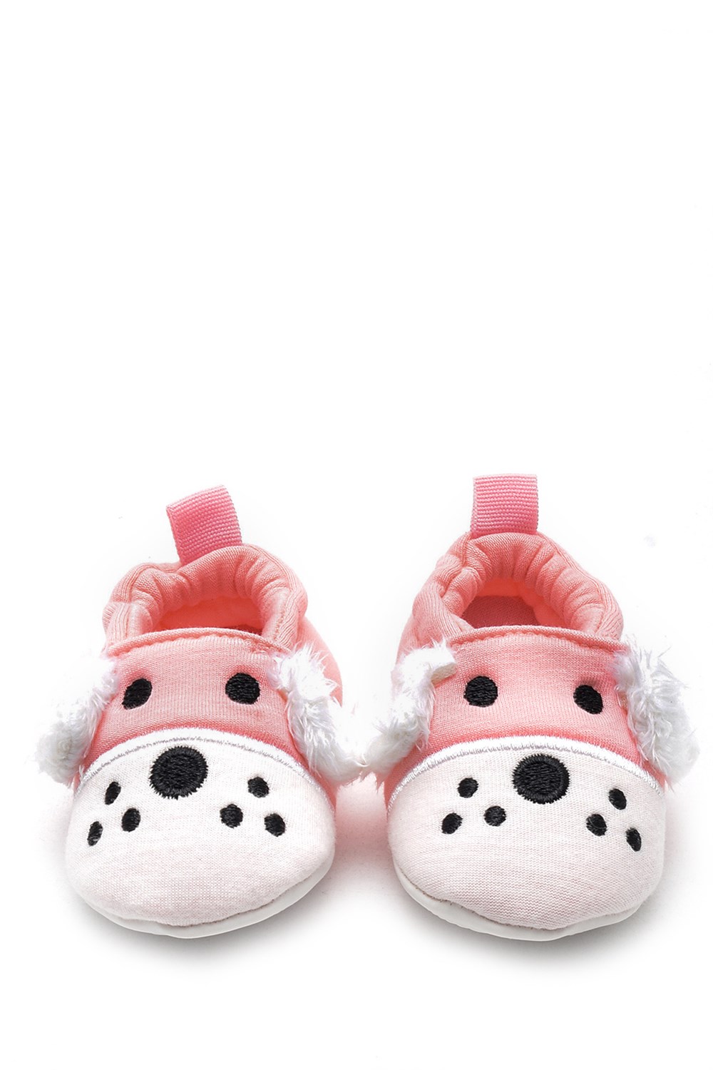 First Step 3 boyutlu köpek nakışlı patik pembe