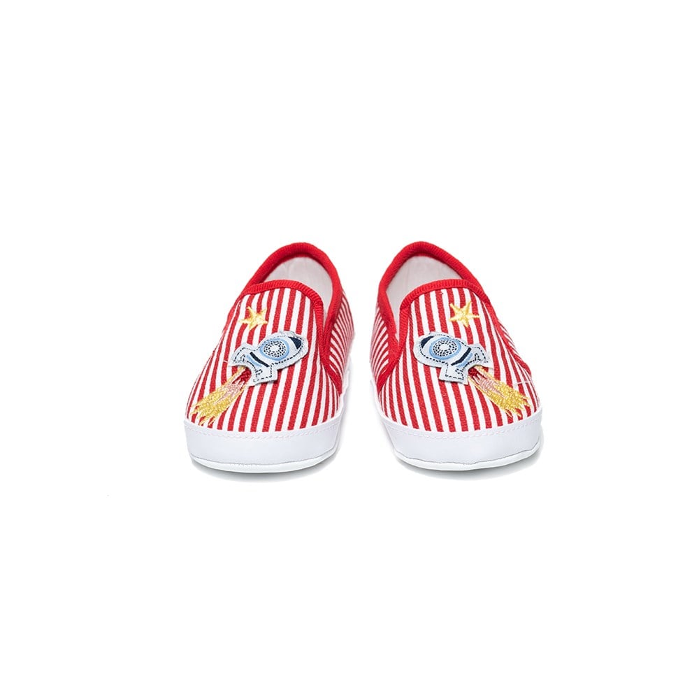 First Step Bebe Patik Kırmızı Çizgili