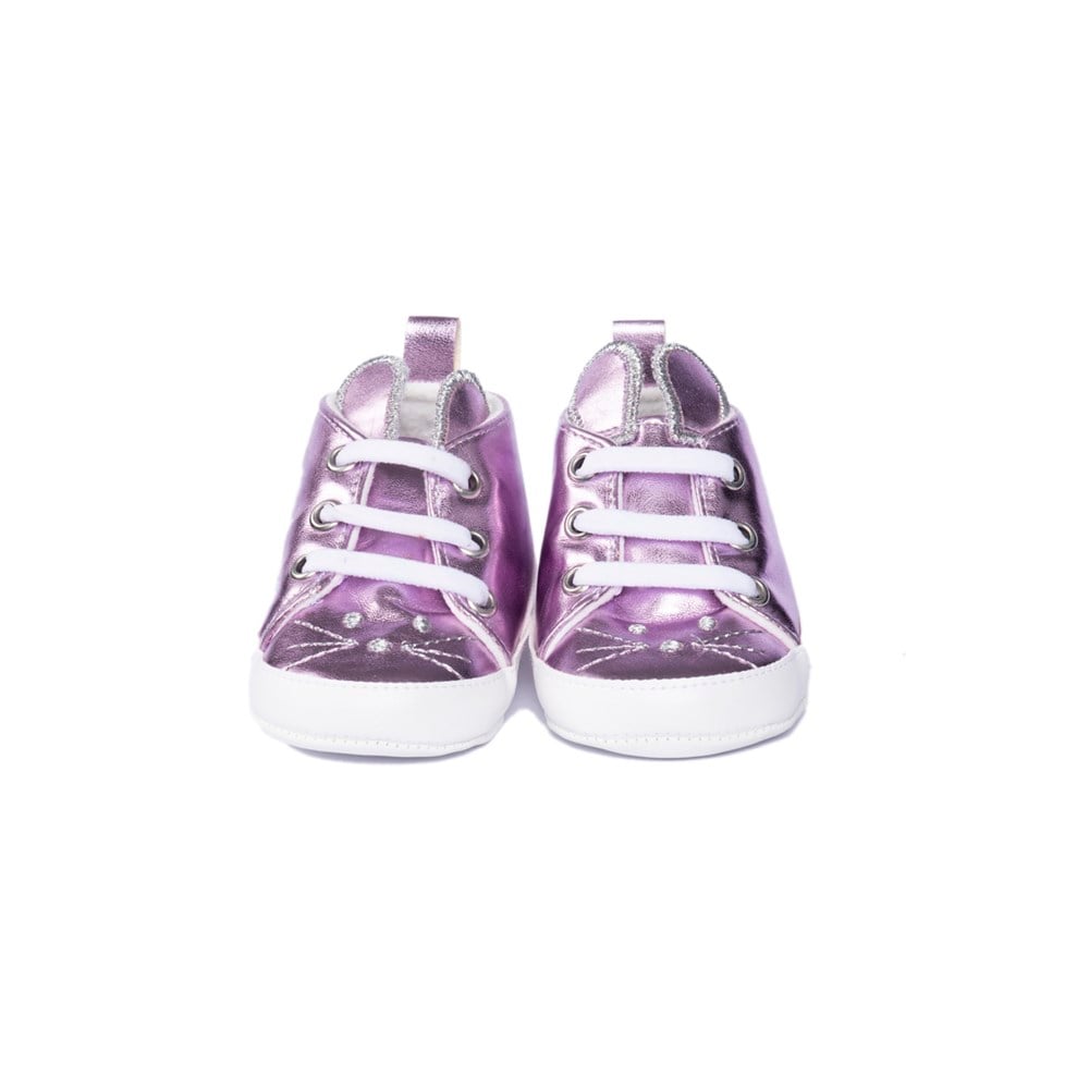 First Step Tavşan Nakışlı Pembe Rugan Patik
