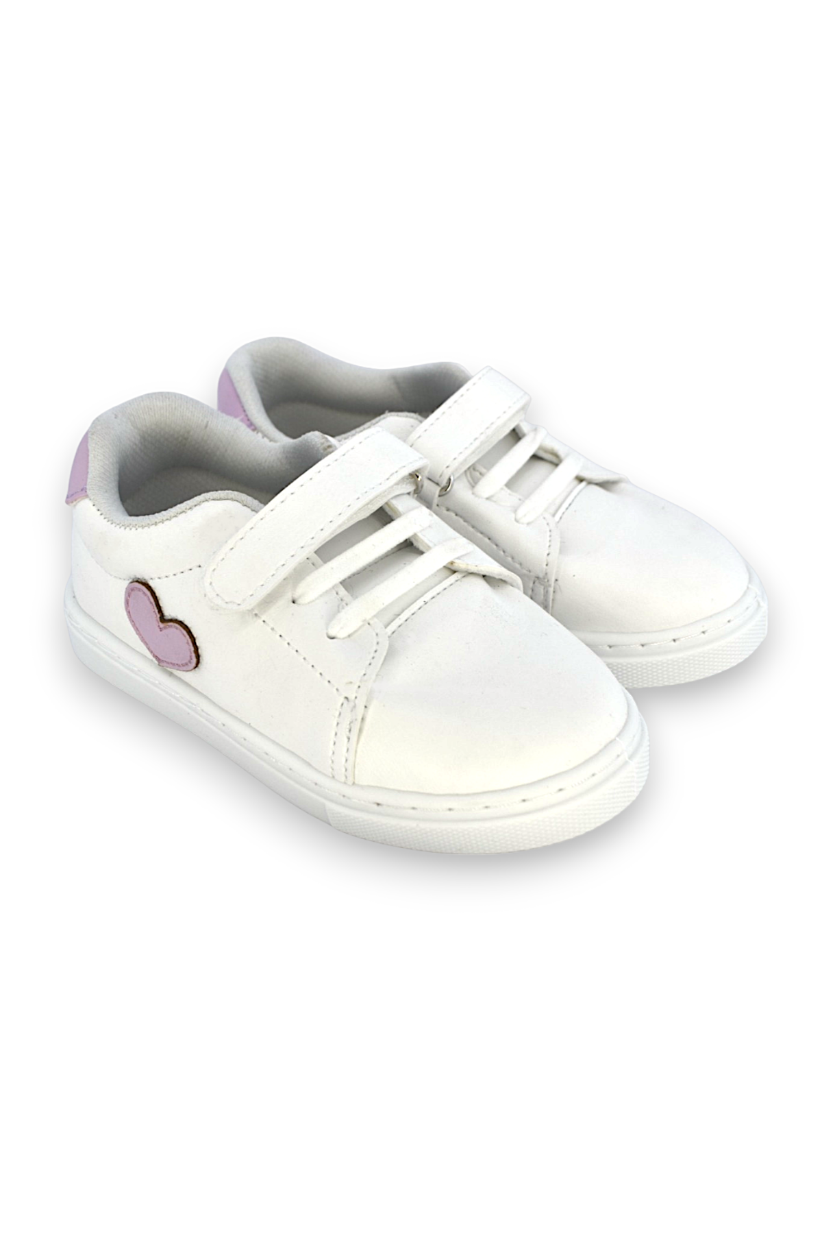 Lila Kalpli Cırt Cırtlı Kız Çocuk Günlük Sneaker Spor Ayakkabı-S-1001