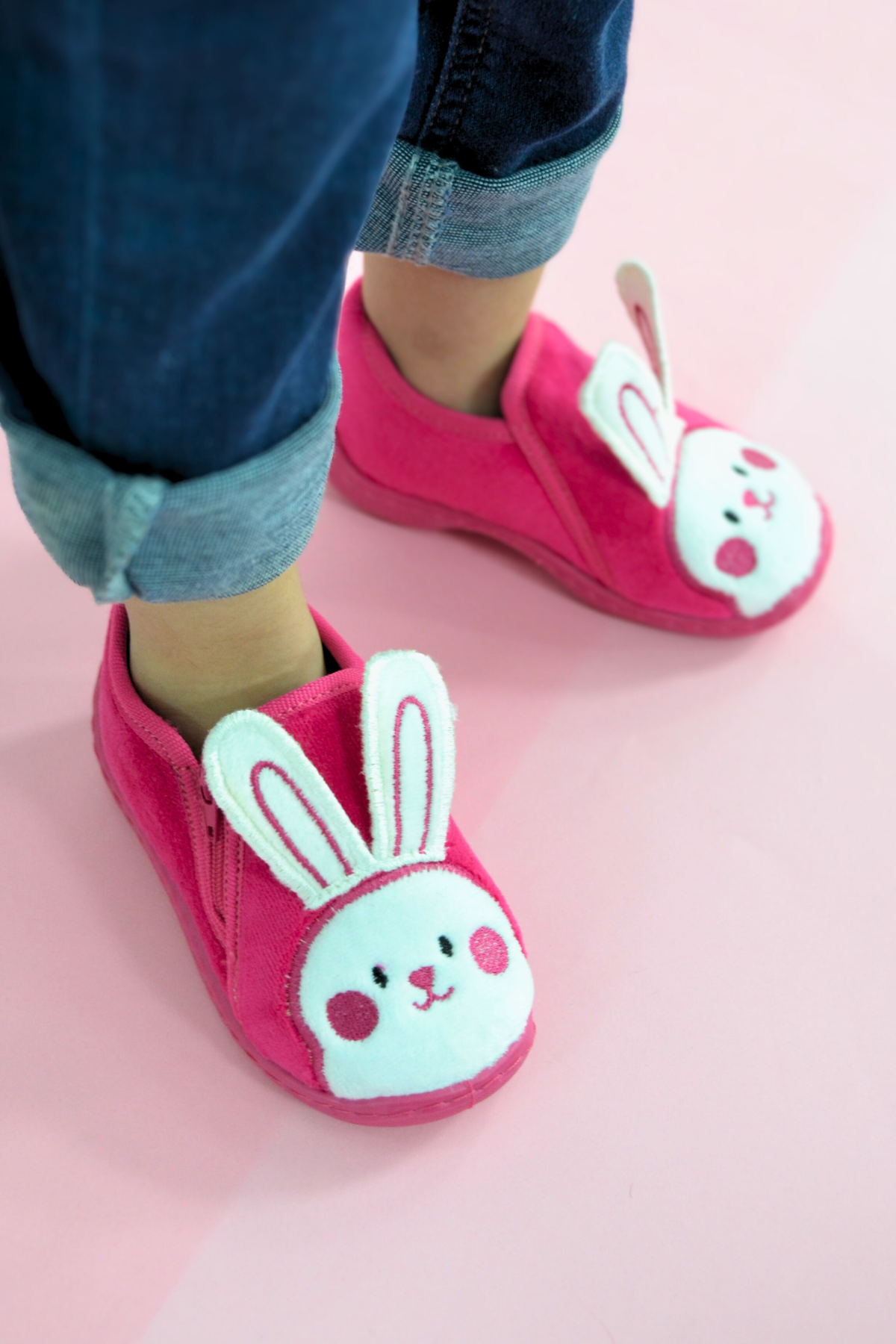 TAVŞAN NAKIŞLI PANDUF-Fuşya / Fuchsia-F-742