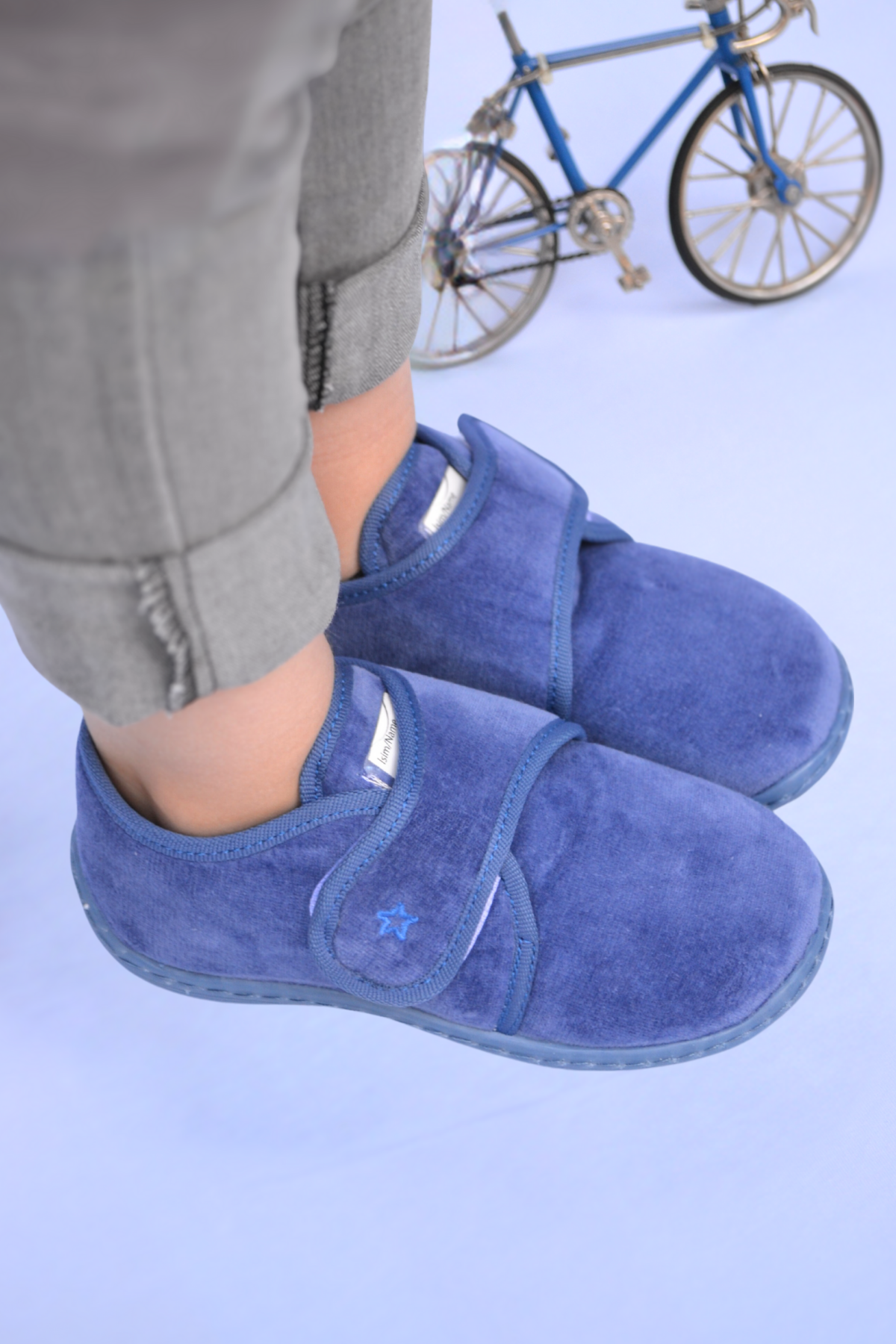 YILDIZ NAKIŞLI PANDUF-Mavi/Blue-F-733
