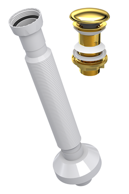 POP UP KÖRÜKLÜ LAVABO SİFONU ALTIN