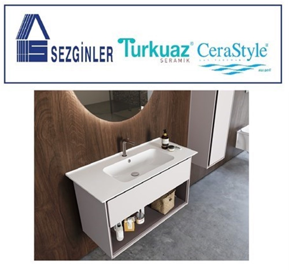 Blue Etajerli Lavabo