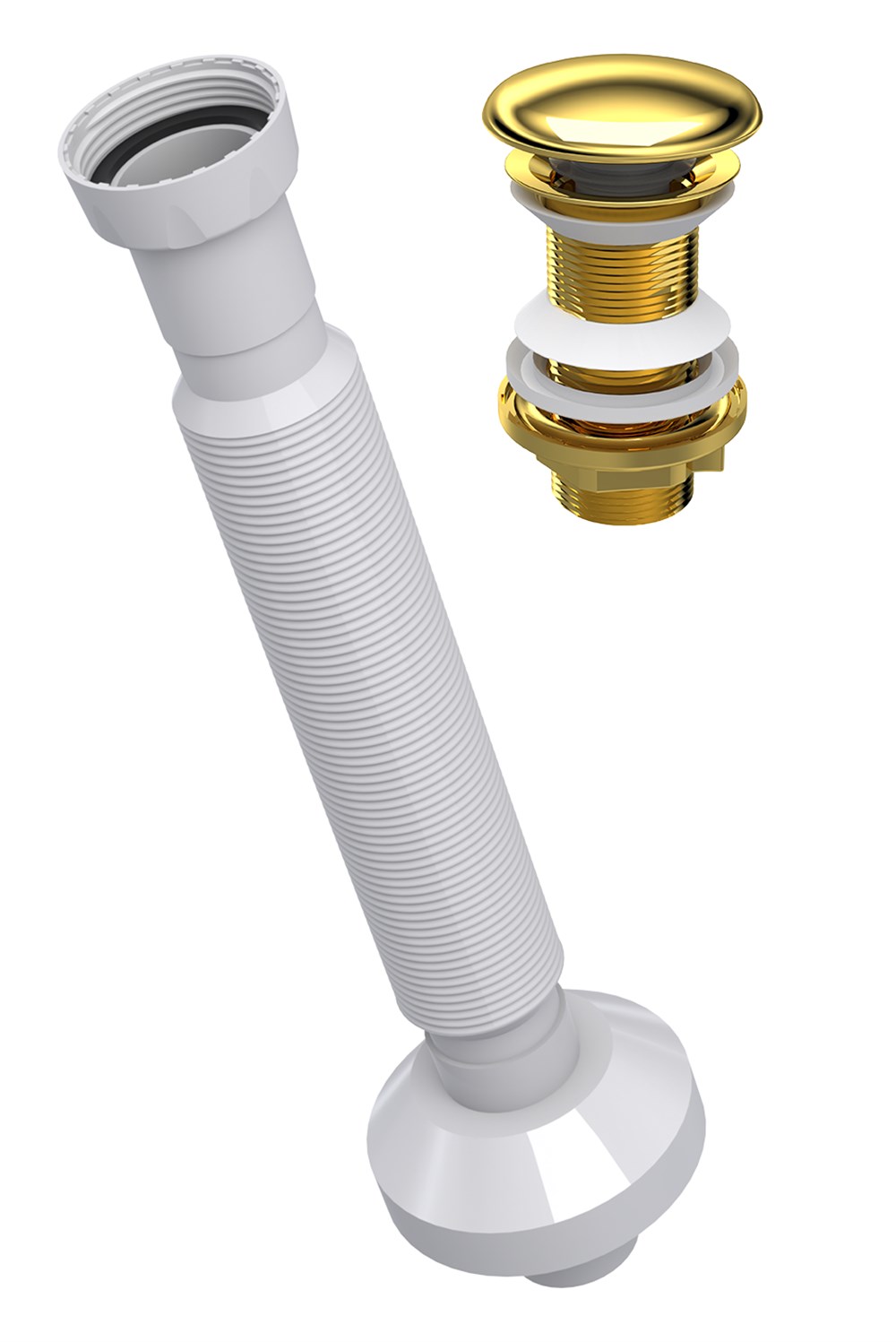 POP UP KÖRÜKLÜ LAVABO SİFONU ALTIN