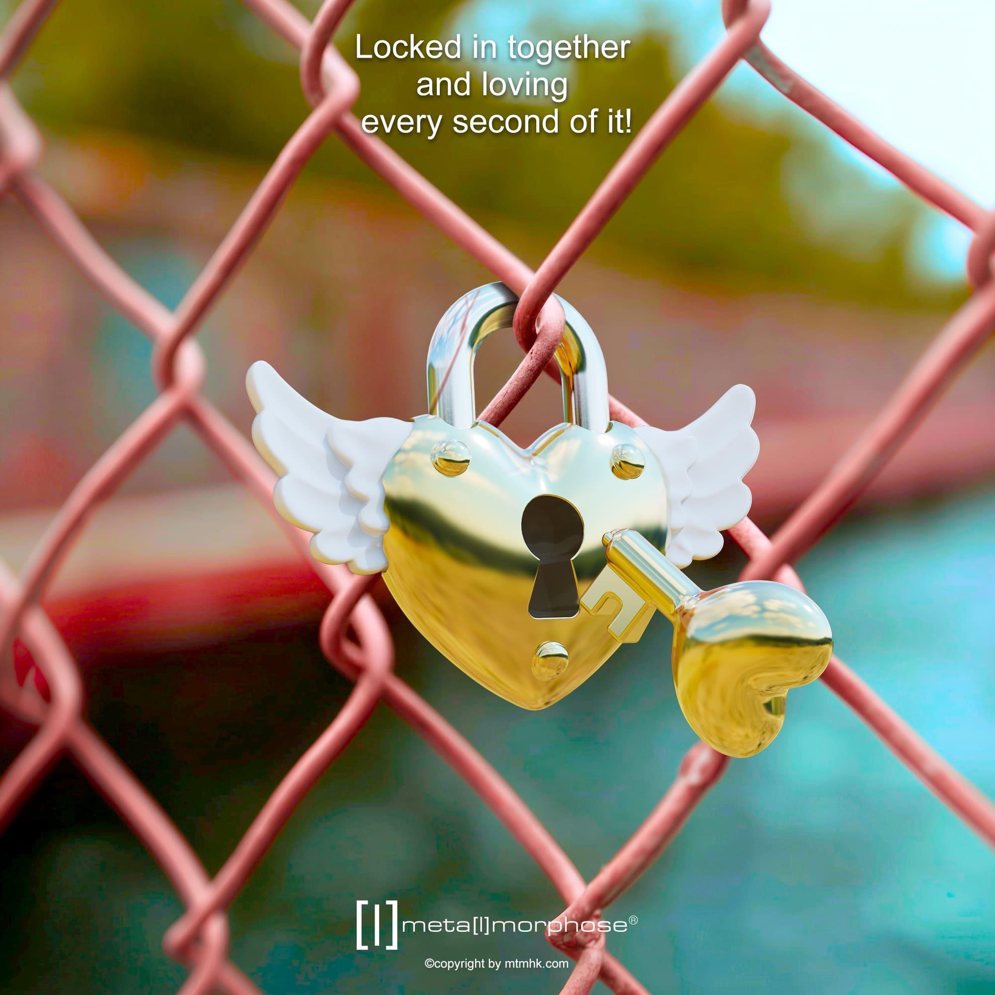 Metalmorphose Love Lock Anahtarlık
