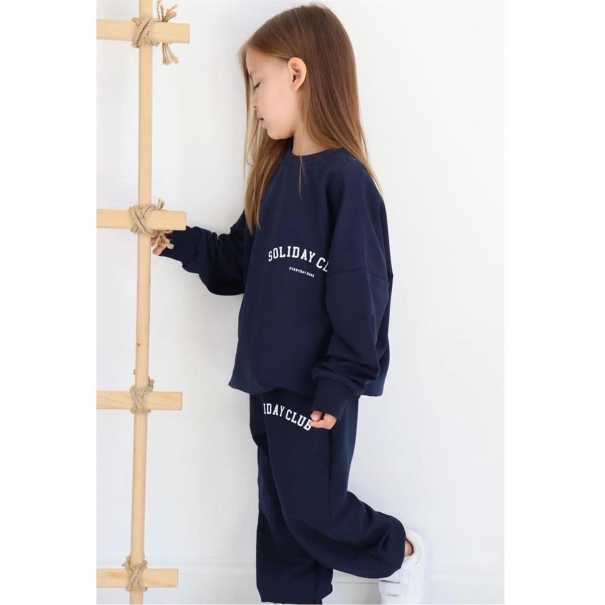 Kız Çocuk Lacivert 2'li Takım-Kız Çocuk Alt Üst Takım-Kız Çocuk Lacivert 2'li Takım | QuzucukKids.com-QuzucukKids.com