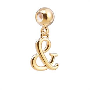 CHOCLI 18 Ayar Altın Kaplama Charm - &-sign -