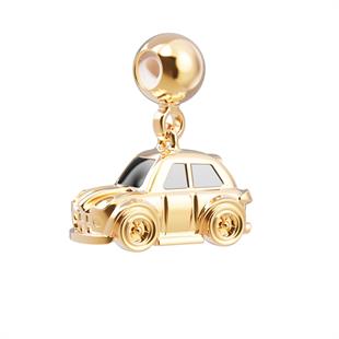 CHOCLI 18 Ayar Altın Kaplama Charm - Araba