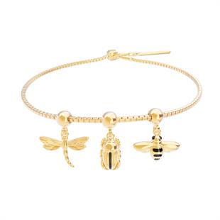 CHOCLI 18 Ayar Altın Kaplama Charm - Dragon Fly