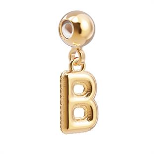 CHOCLI 18 Ayar Altın Kaplama Charm Harf - B