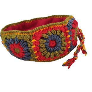 El Örgüsü Etnik Desen Ayarlı Çocuk El Örmesi Saç Bandı