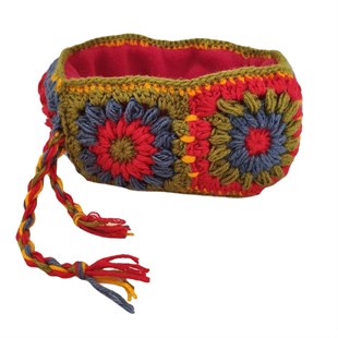 El Örgüsü Etnik Desen Ayarlı Çocuk El Örmesi Saç Bandı