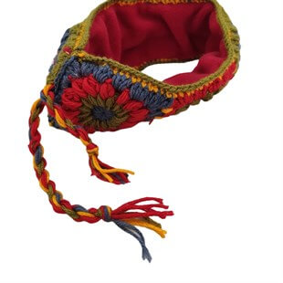 El Örgüsü Etnik Desen Ayarlı Çocuk El Örmesi Saç Bandı