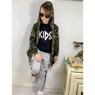 Erkek Çocuk Kamuflaj Ceketli Spor Takım