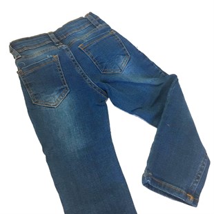 Erkek Çocuk Taşlamalı Likralı Kot Pantolon
