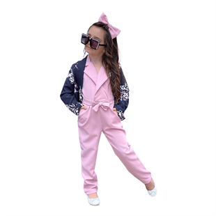 Kız Çocuk Ceketli Tulumlu Takım