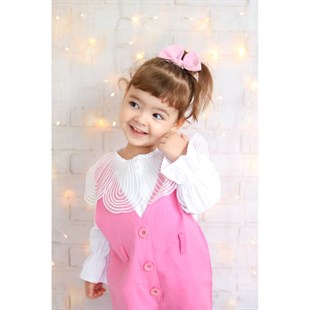 Kız Çocuk Tulumlu Pembe Takım