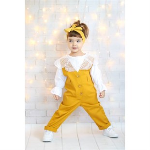 Kız Çocuk Tulumlu Sarı Takım
