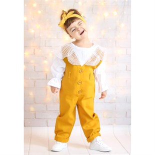 Kız Çocuk Tulumlu Sarı Takım