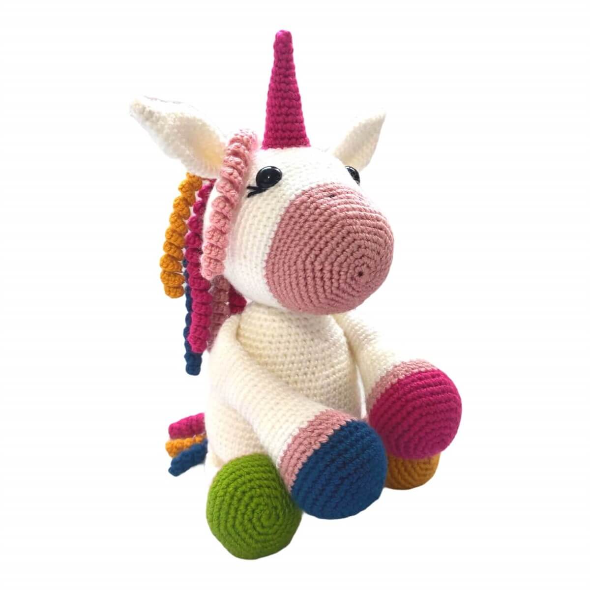 Amigurumi Özel Tasarım Organik El Örgüsü At Figürlü Oyuncak 35cm-Ev Gereçleri-QuzucukKids.com