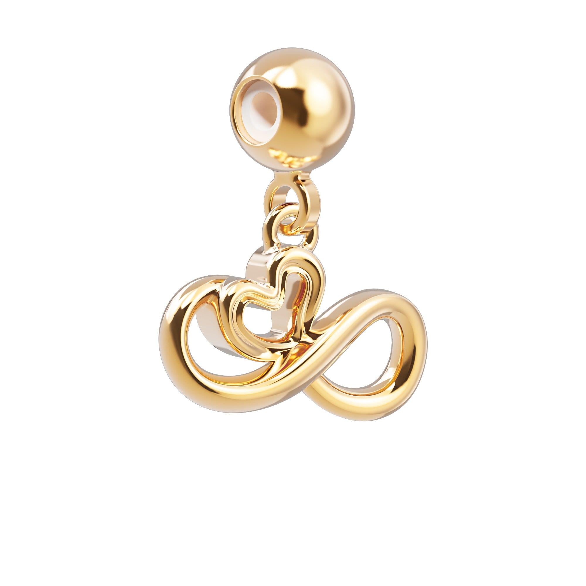 Chocli 18 Ayar Altın Kaplama Charm - Infinity