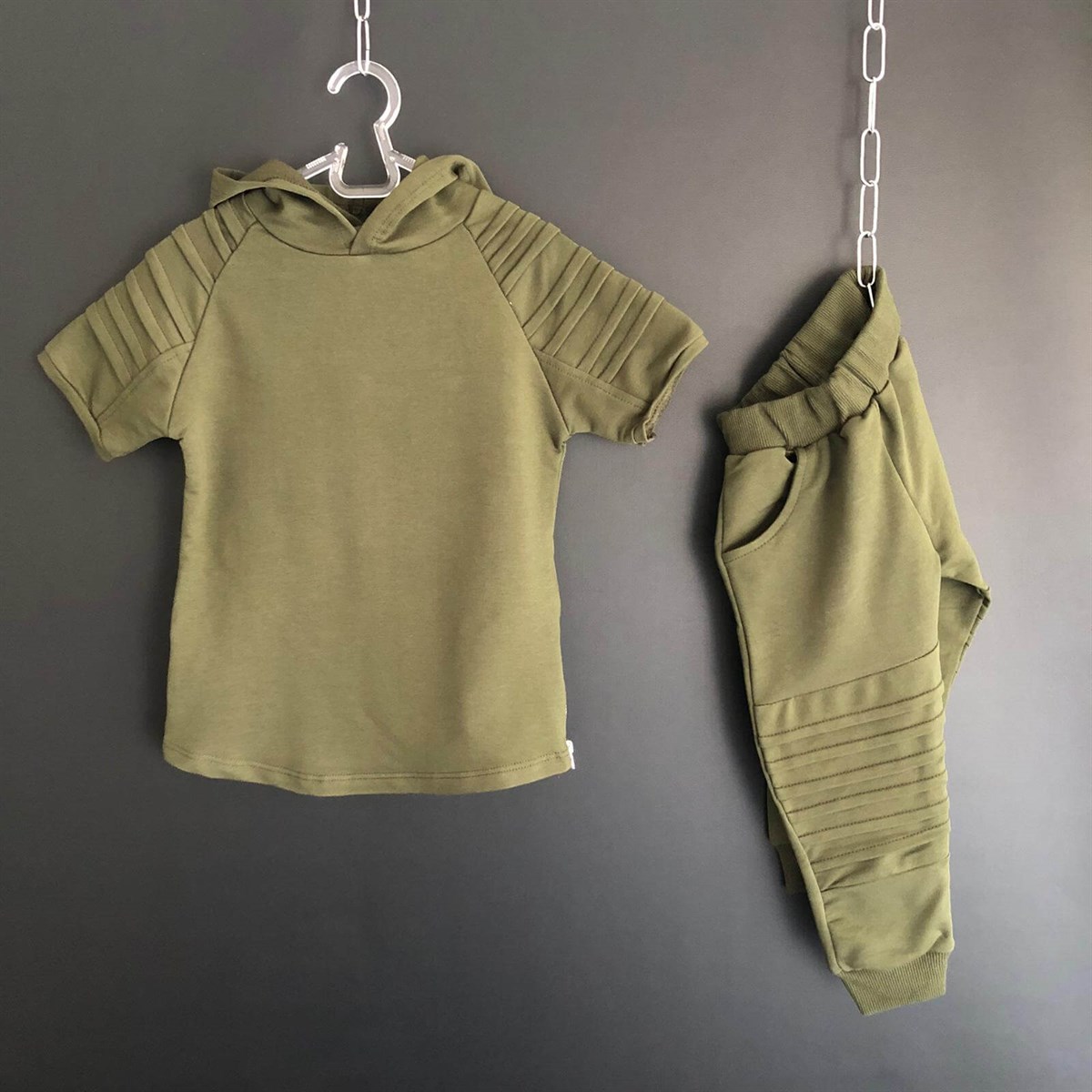 Çocuk Baharlık Kat Detaylı Eşofman Seti-Kid Girl Cloth Sets-QuzucukKids.com
