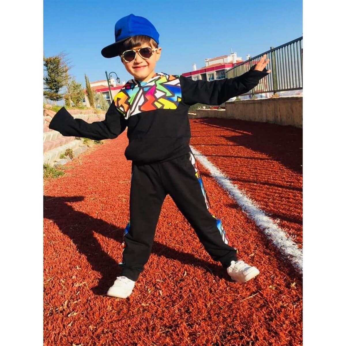 Çocuk Rengarenk Eşofman Seti-Sezon Ürünleri-QuzucukKids.com