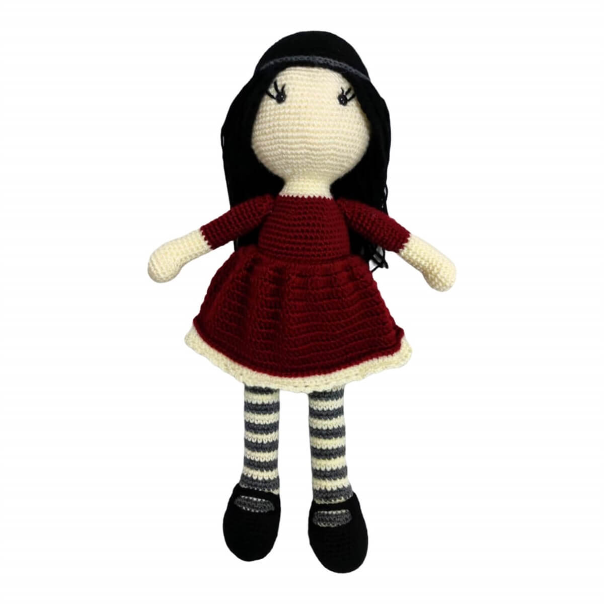 El Örgüsü Kız Bebek Amigurumi Oyuncak 44cm-Oyuncak-QuzucukKids.com