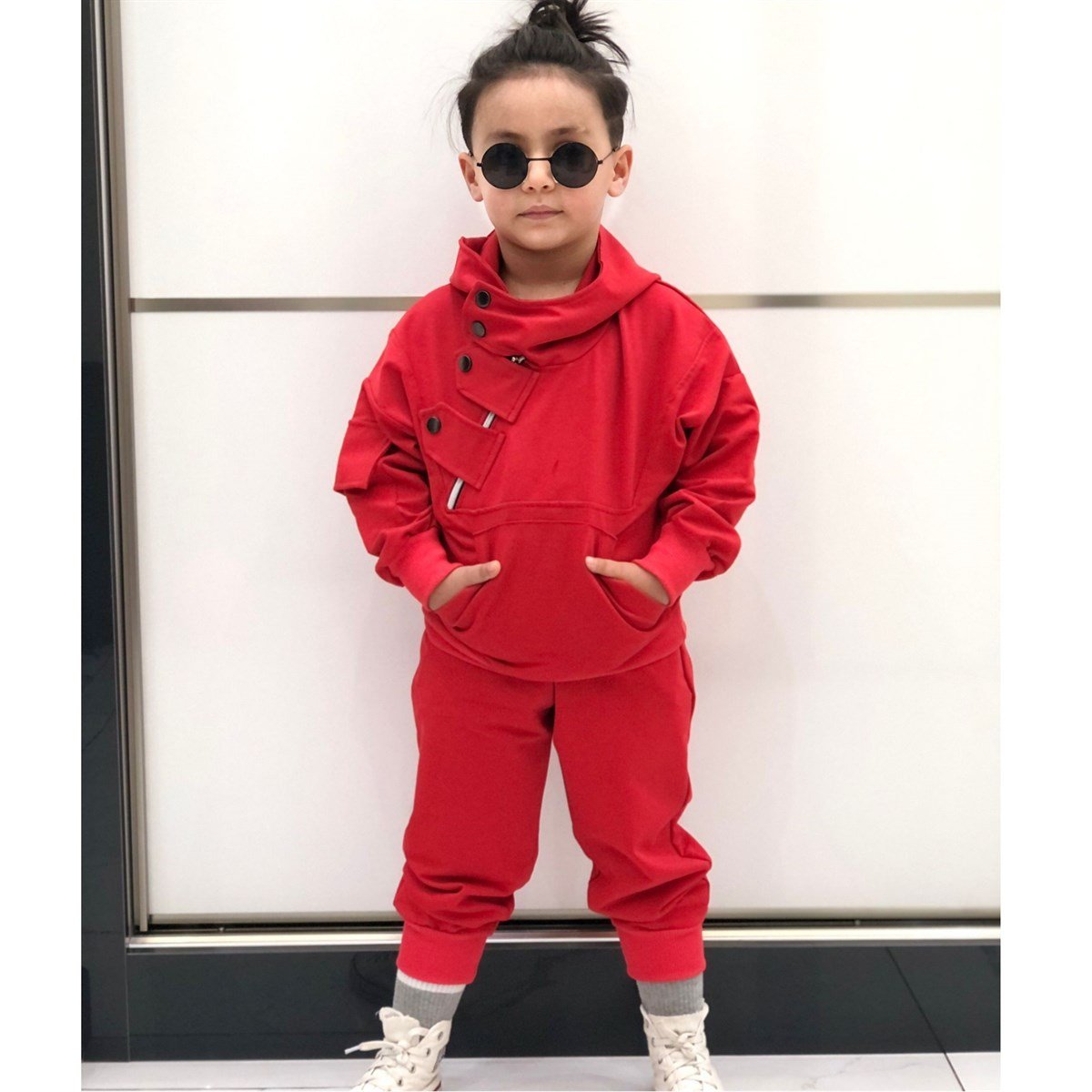 Erkek Çocuk Çıtçıt Detaylı Kırmızı Takım-Erkek Çocuk Alt Üst Takım-Erkek Çocuk Çıtçıt Detaylı Siyah Takım | QuzucukKids.com-QuzucukKids.com