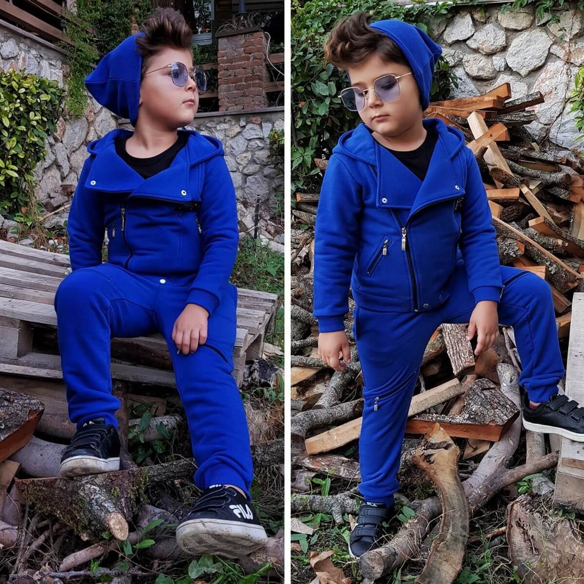 Erkek Çocuk Mavi Eşofman Seti-Seasonal Products-QuzucukKids.com