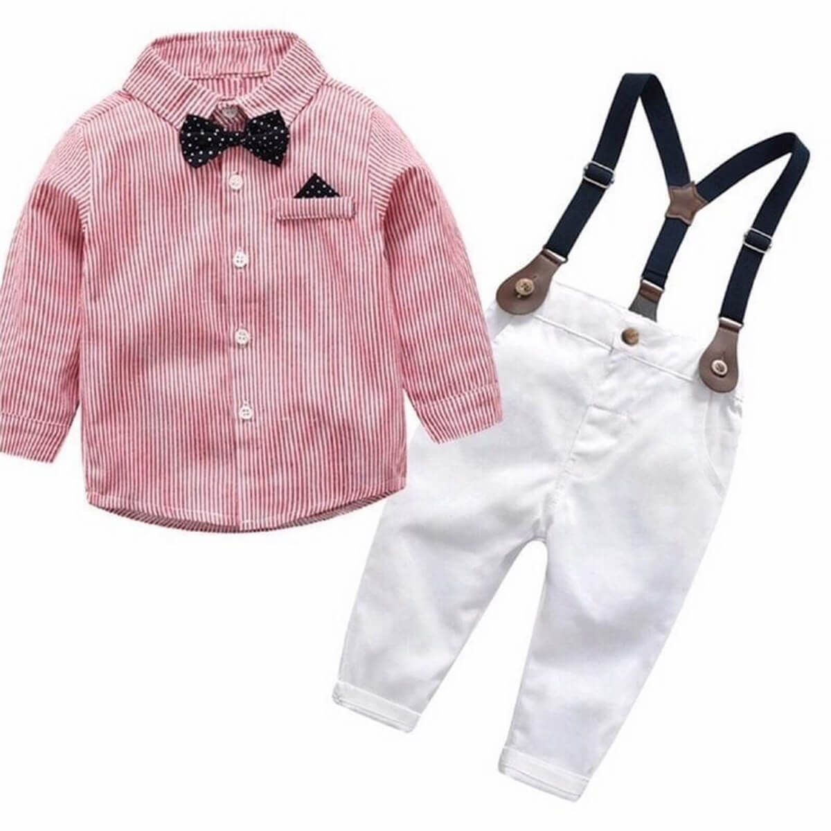 Erkek Çocuk Pembe Parti Düğün Bayram Takımı-Erkek Çocuk Alt Üst Takım-QuzucukKids.com