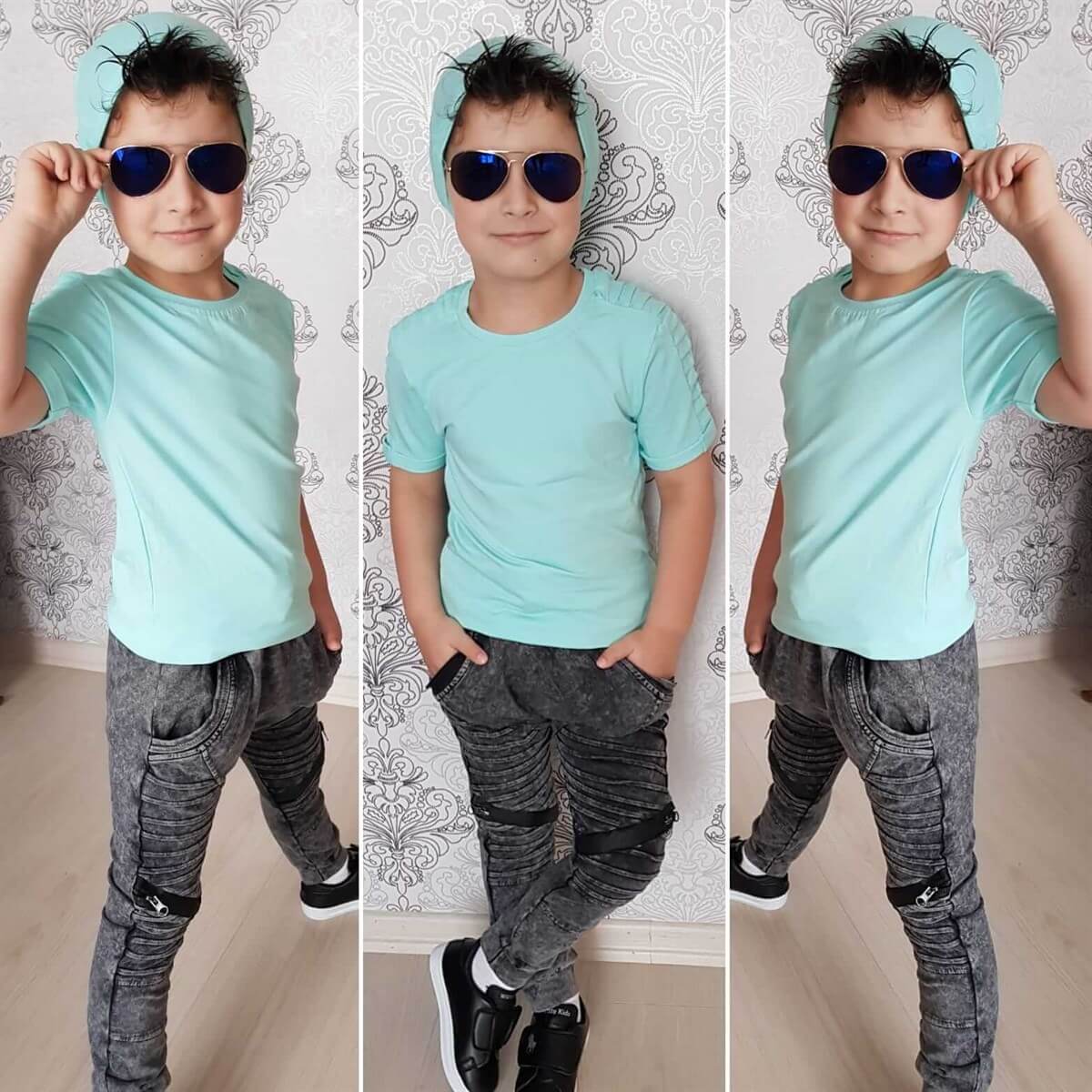 Erkek Çocuk Yıkamalı Baharlık Takım-Erkek Çocuk Alt Üst Takım-QuzucukKids.com